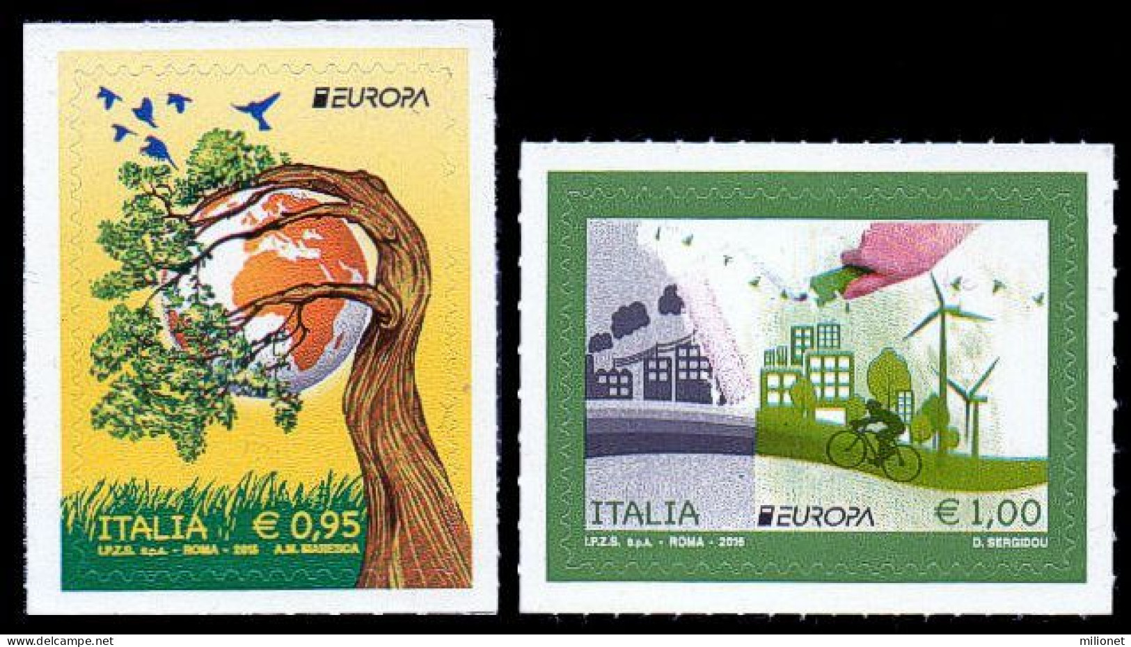 SALE!!! Italy Italia Italie Italien 2016 EUROPA Think Green 2 Stamps MNH ** - 2016