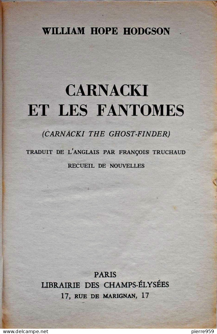 Carnacki Et Les Fantômes - William Hope Hodgson - Le Masque Fantastique