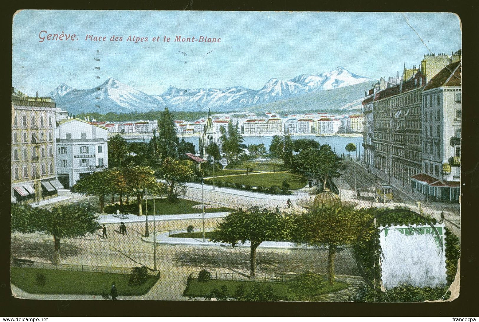 14640 - SUISSE - GENEVE - Place Des Alpes Et Le Mont-Blanc - Genève