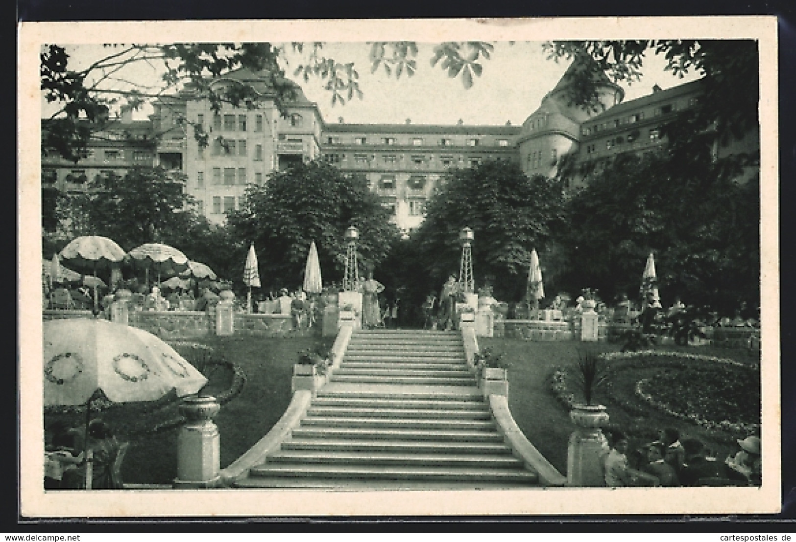 AK Karlsbad, Aufgang Zum Hotel Imperial  - Tschechische Republik