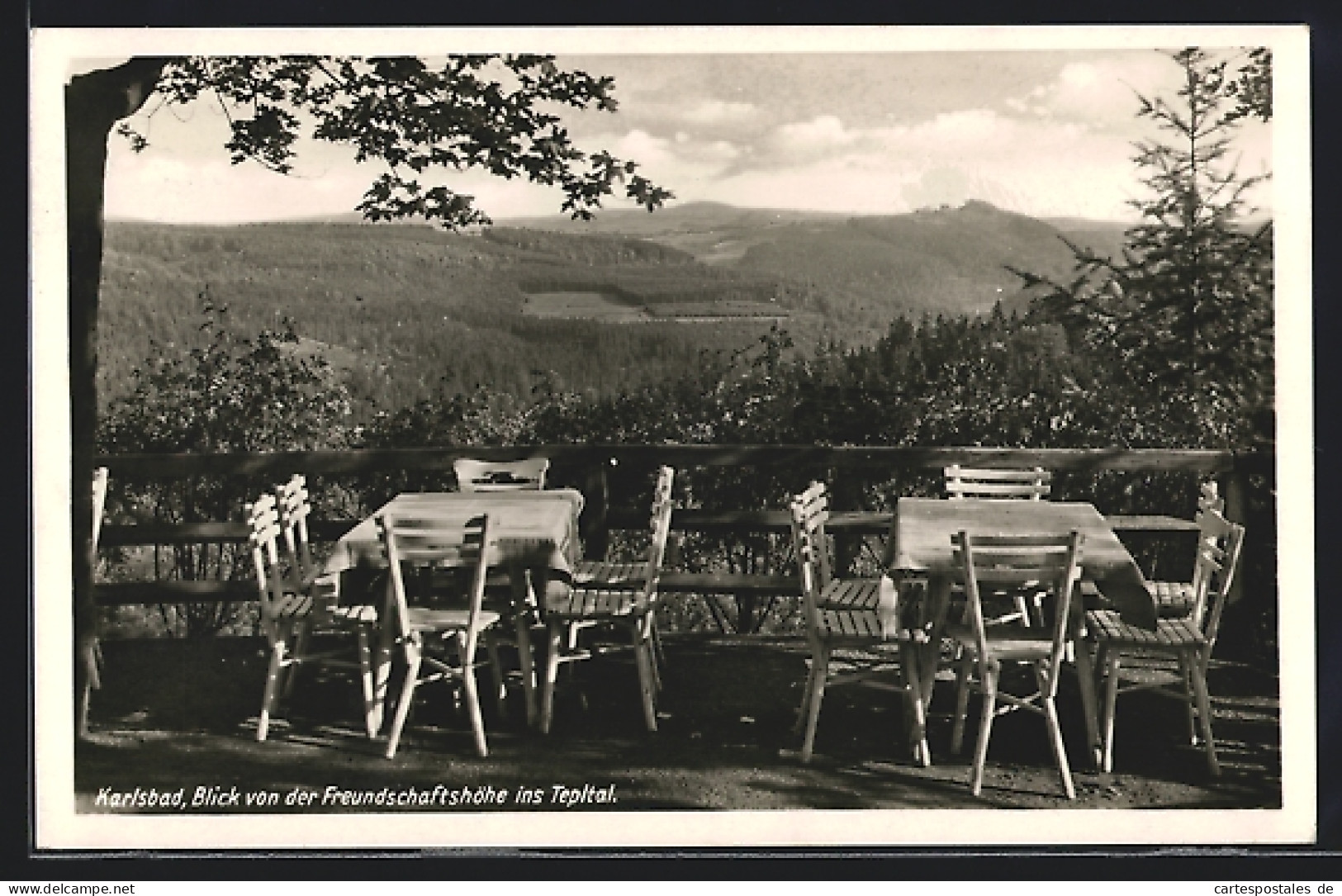 AK Karlsbad, Blick Von Der Freundschaftshöhe  - Tschechische Republik