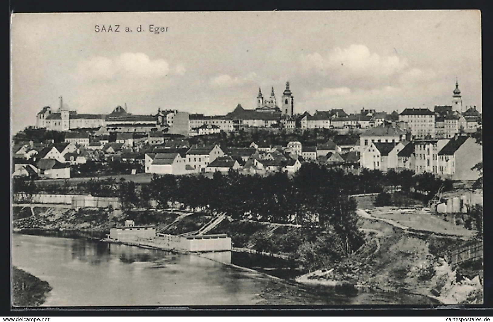 AK Saaz A. D. Eger, Teilansicht  - Tschechische Republik