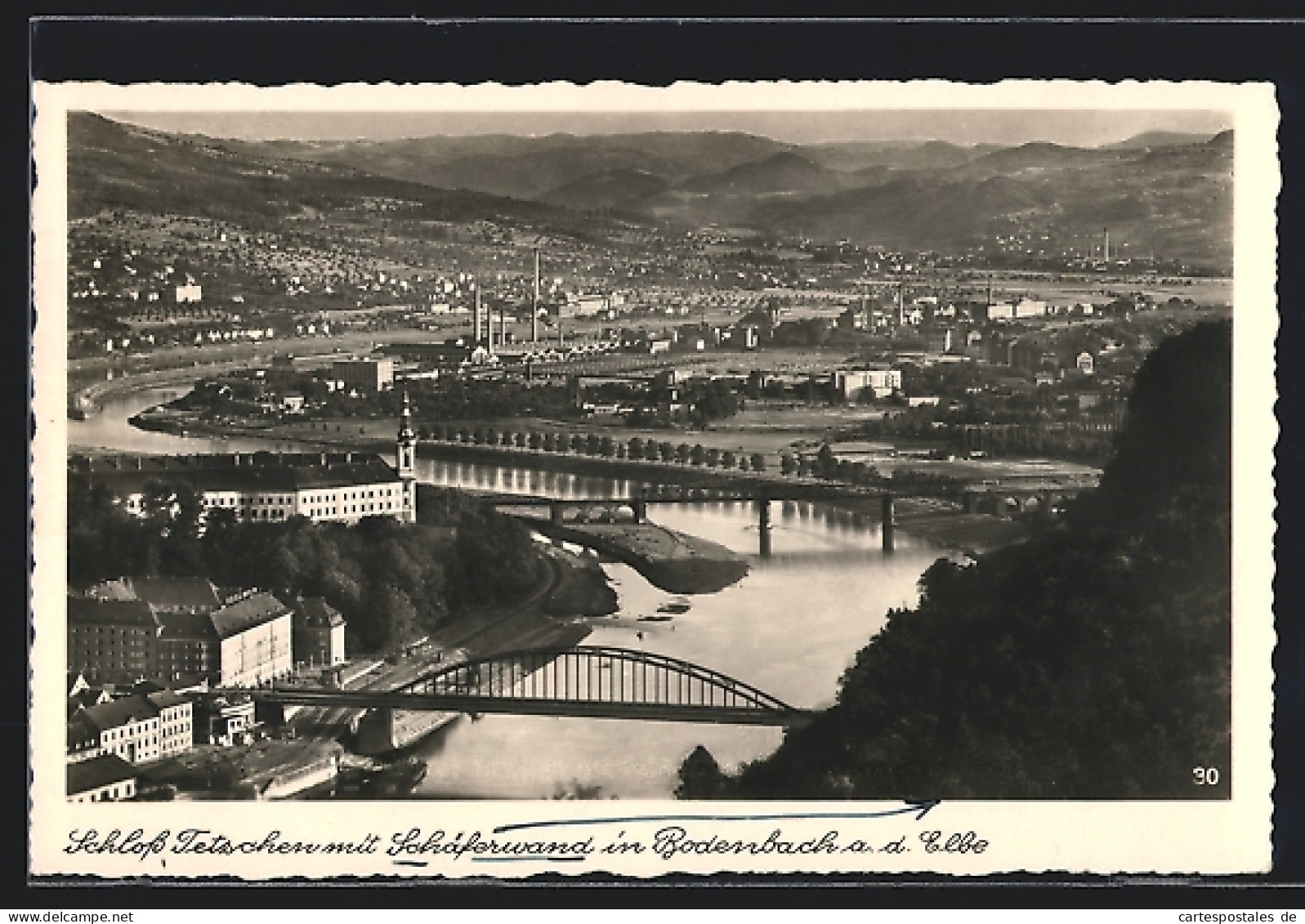 AK Bodenbach A. D. Elbe, Schloss Tetschen Mit Schäferwand  - Tschechische Republik