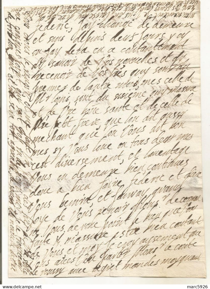 N°1992 ANCIENNE LETTRE DE ELISABETH DE NASSAU A SEDAN AU PRINCE DE SEDAN AVEC CACHET DE CIRE ET RUBAN DATE 1615 - Historische Dokumente