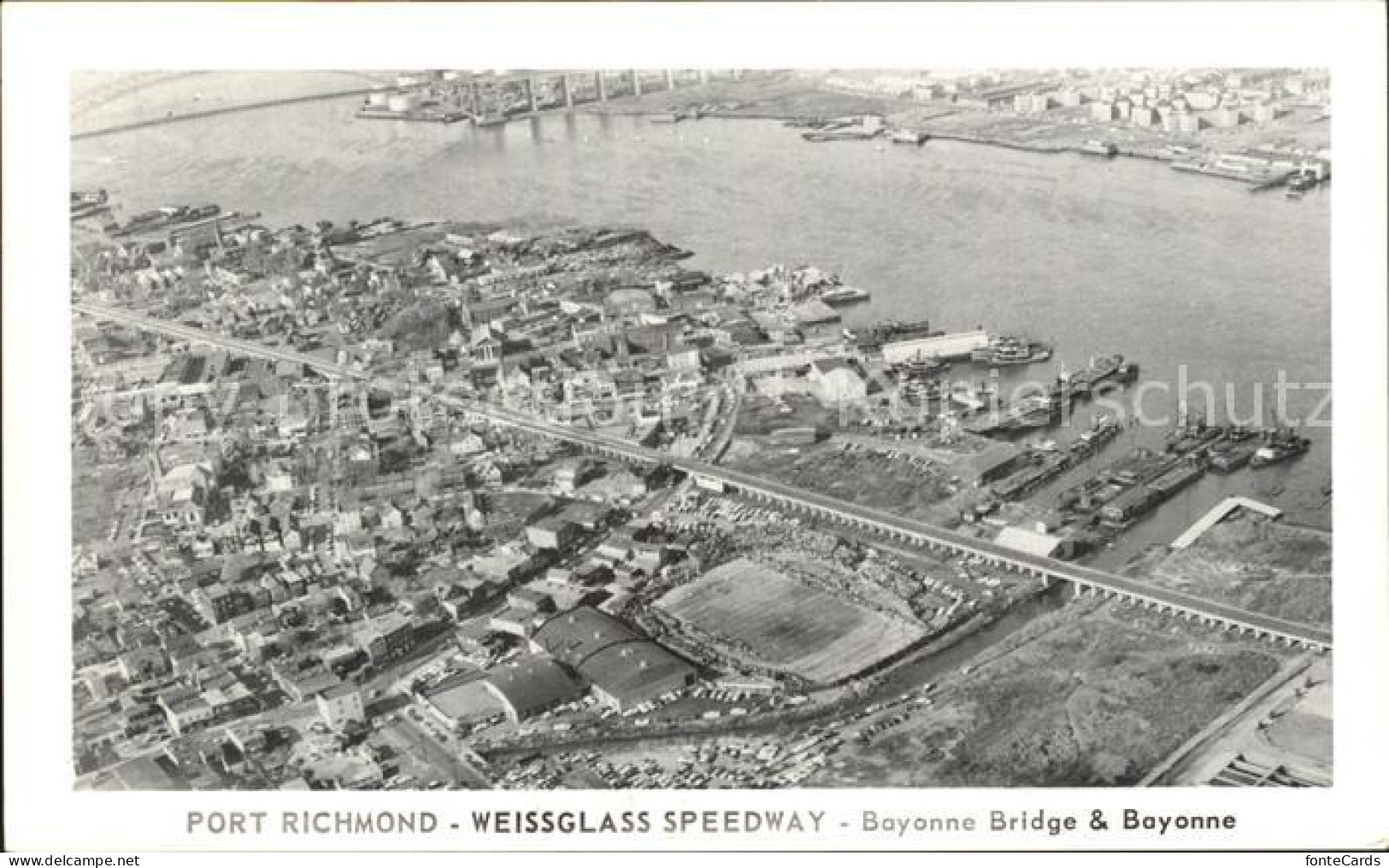 12339842 Bayonne_New_Jersey Port Richmond Weissglass Speedway Air View - Autres & Non Classés