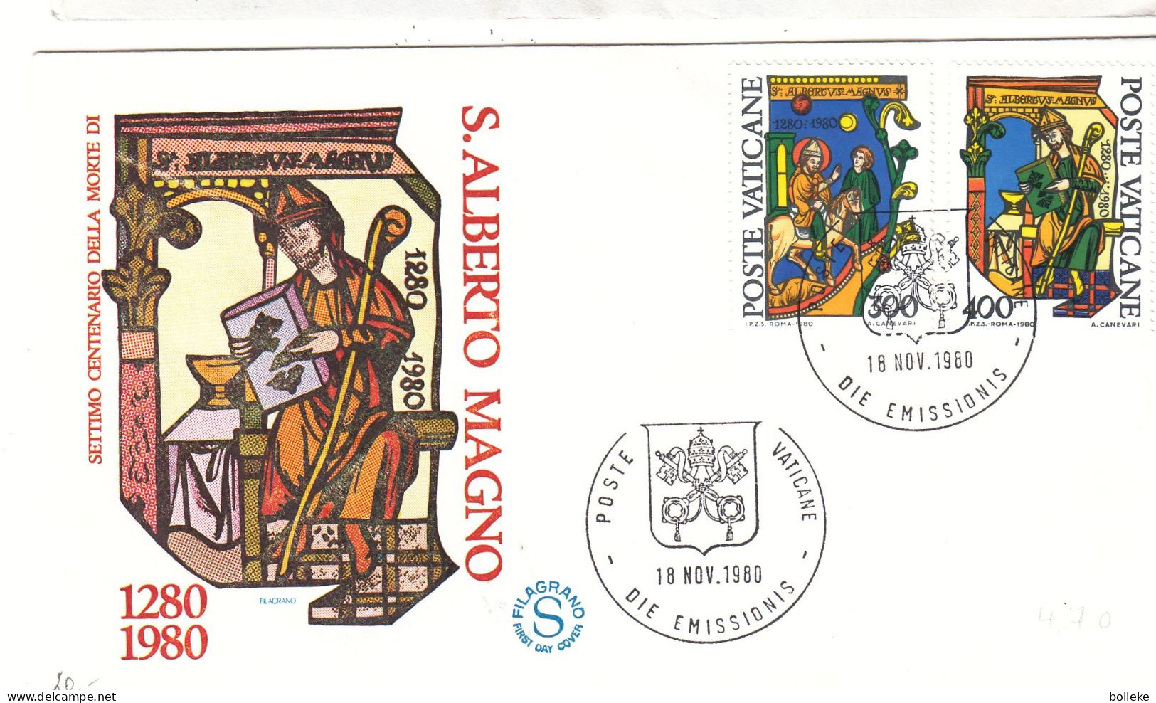 Vatican - Lettre FDC De 1980 - Oblit Poste Vaticane - - Covers & Documents