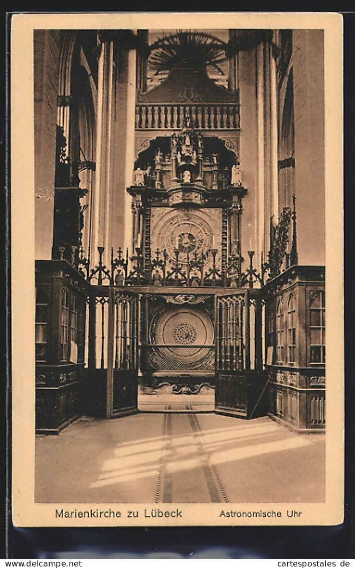 AK Lübeck, Marienkirche, Astronomische Uhr  - Luebeck