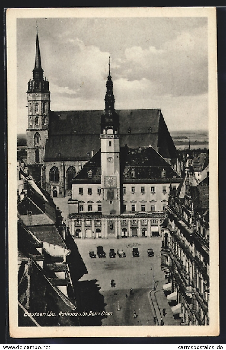 AK Bautzen I. Sa., Rathaus Und St. Petri Dom  - Bautzen