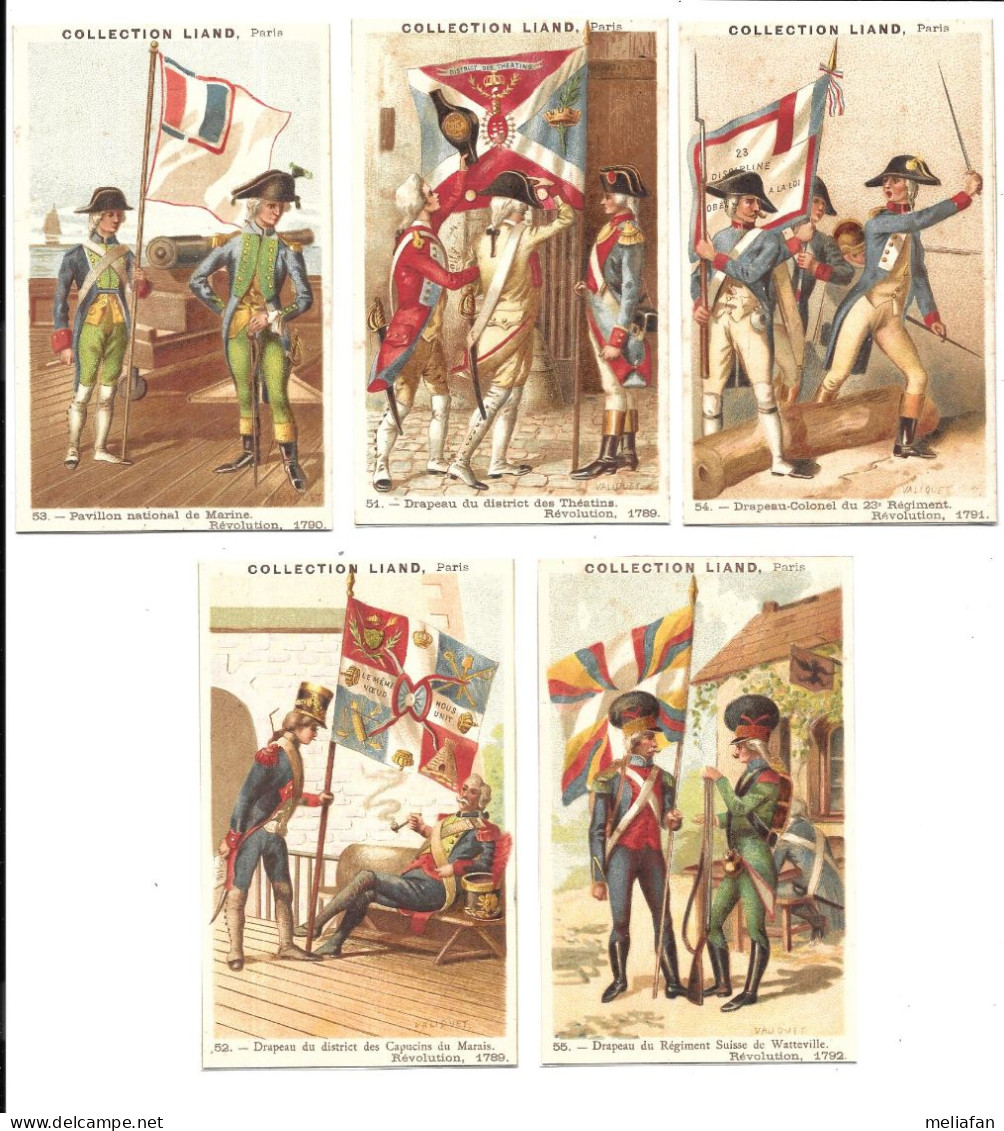 DV76 - CHROMO LIAND - CHRONOLOGIE DU DRAPEAU FRANCAIS - EPOQUE REVOLUTION FRANCAISE - Other & Unclassified