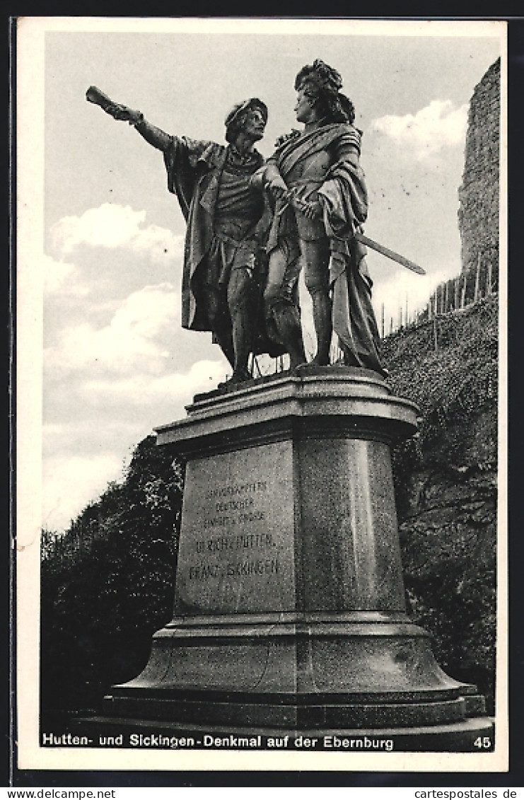 AK Ebernburg, Hutten- Und Sickingen-Denkmal  - Sonstige & Ohne Zuordnung