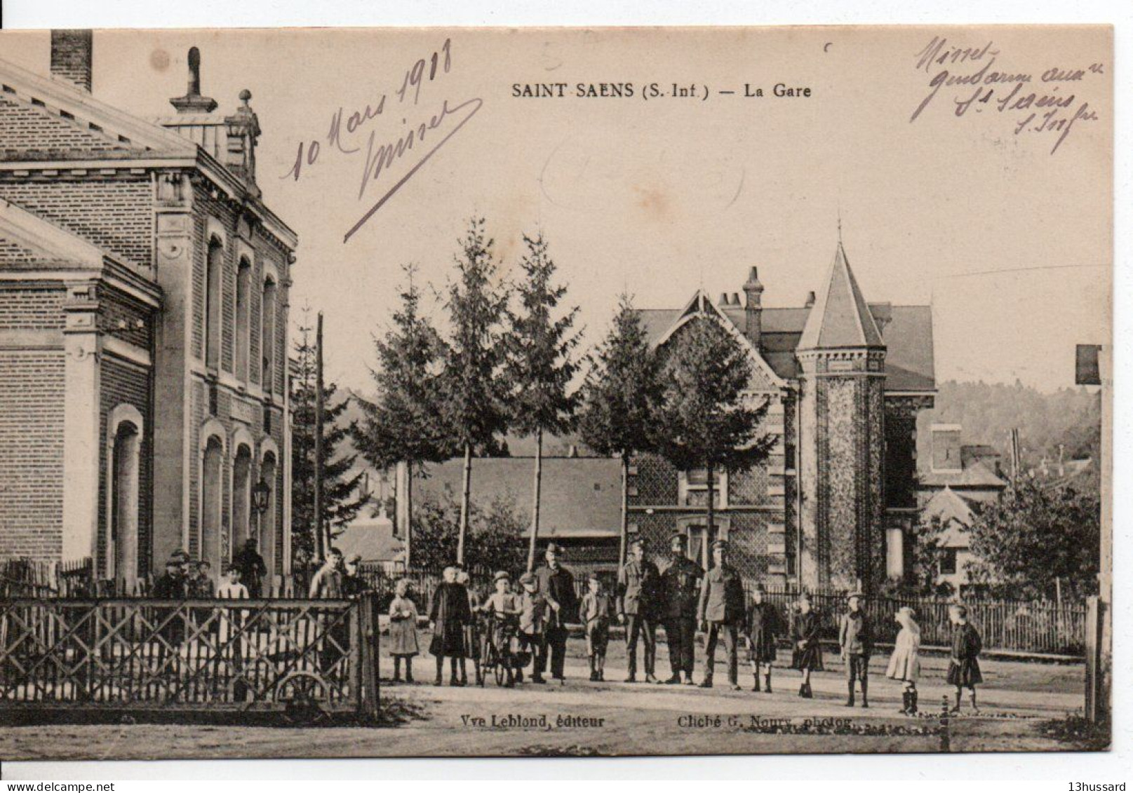 Carte Postale Ancienne Saint Saens - La Gare - Chemin De Fer - Saint Saens