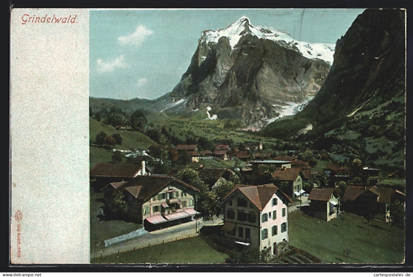 AK Grindelwald, Totalansicht Mit Bergblick  - Grindelwald