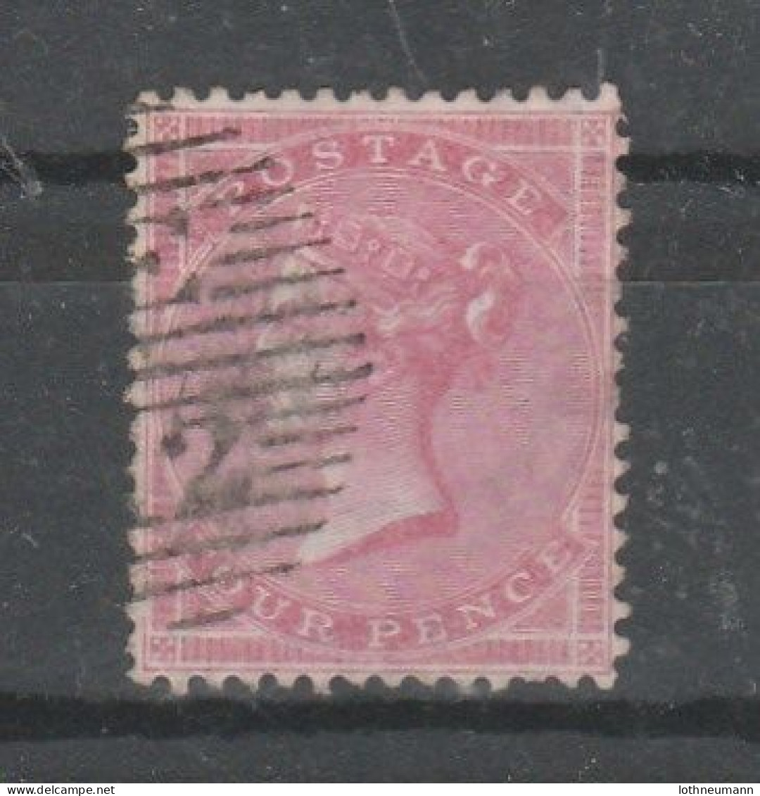 GB 1857: 4 D QV Rose, Wmk. "Large Garter", Used, Perfor. Not Perfect, See San; S.G.-special: J51(2)     O - Gebraucht