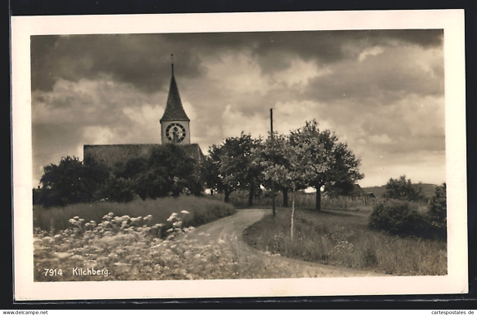 AK Kilchberg, Blick Auf Die Kirche  - Sonstige & Ohne Zuordnung