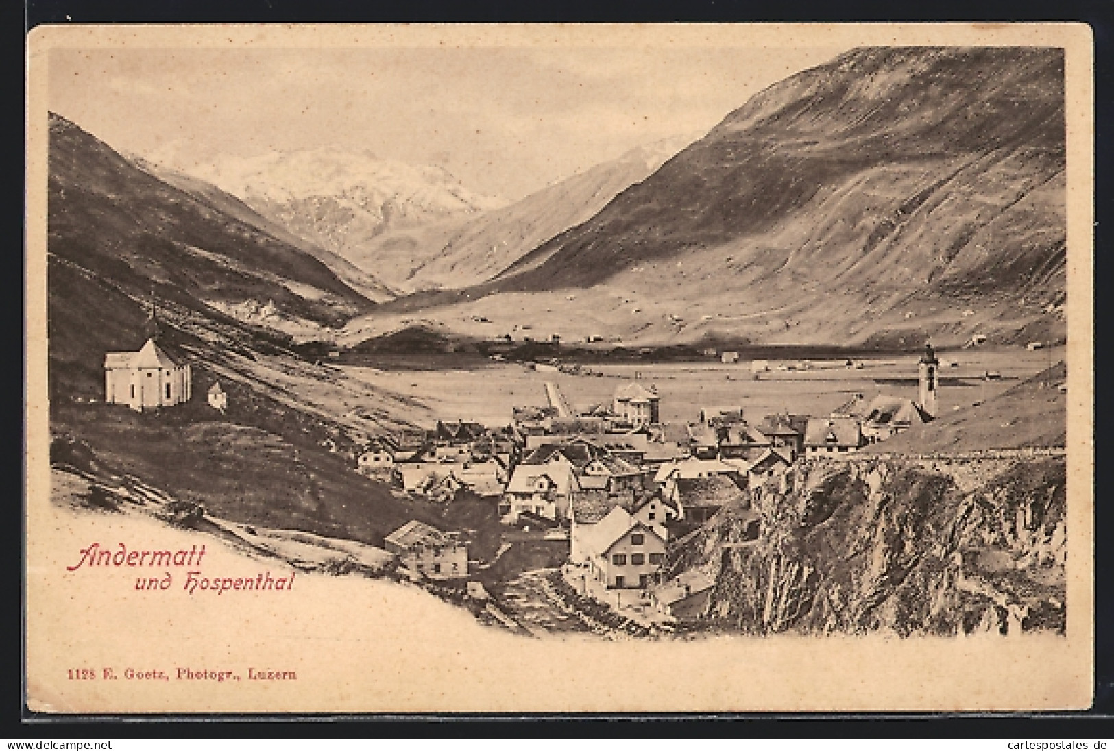 AK Andermatt, Andermatt Und Hospenthal Aus Der Vogelschau  - Andermatt