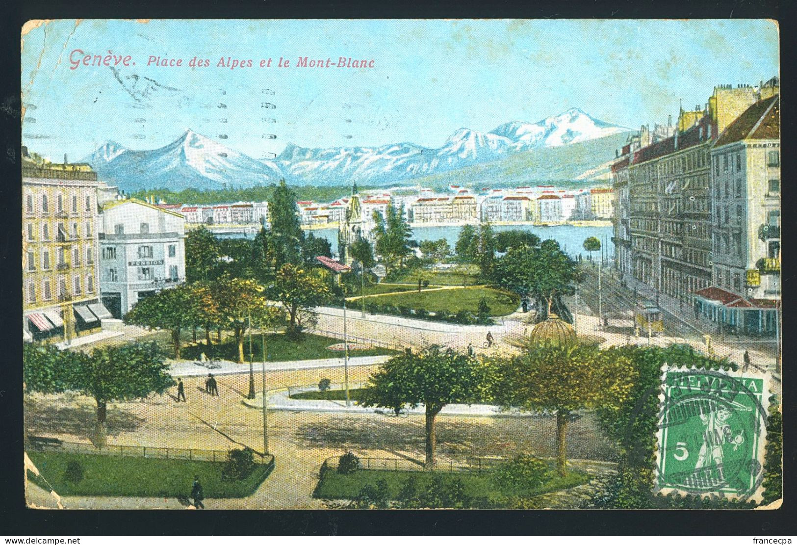 14642 - SUISSE - GENEVE - Place Des Alpes Et Le Mont-Blanc - Genève