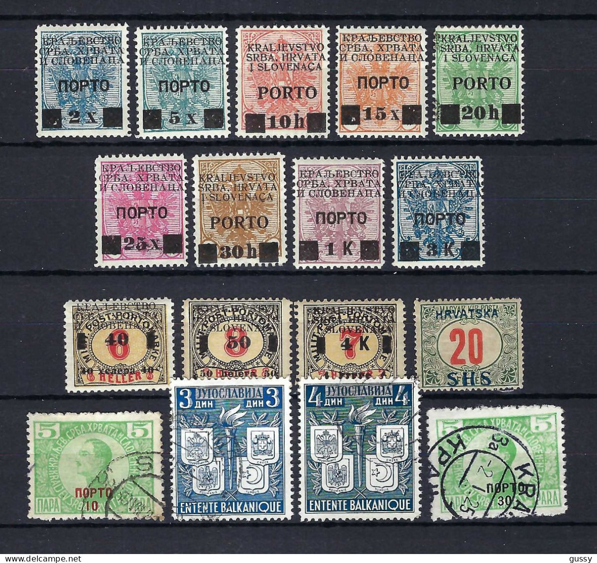 YOUGOSLAVIE Taxe Ca.1918-40: Lot De Neufs* Et Obl. - Timbres-taxe