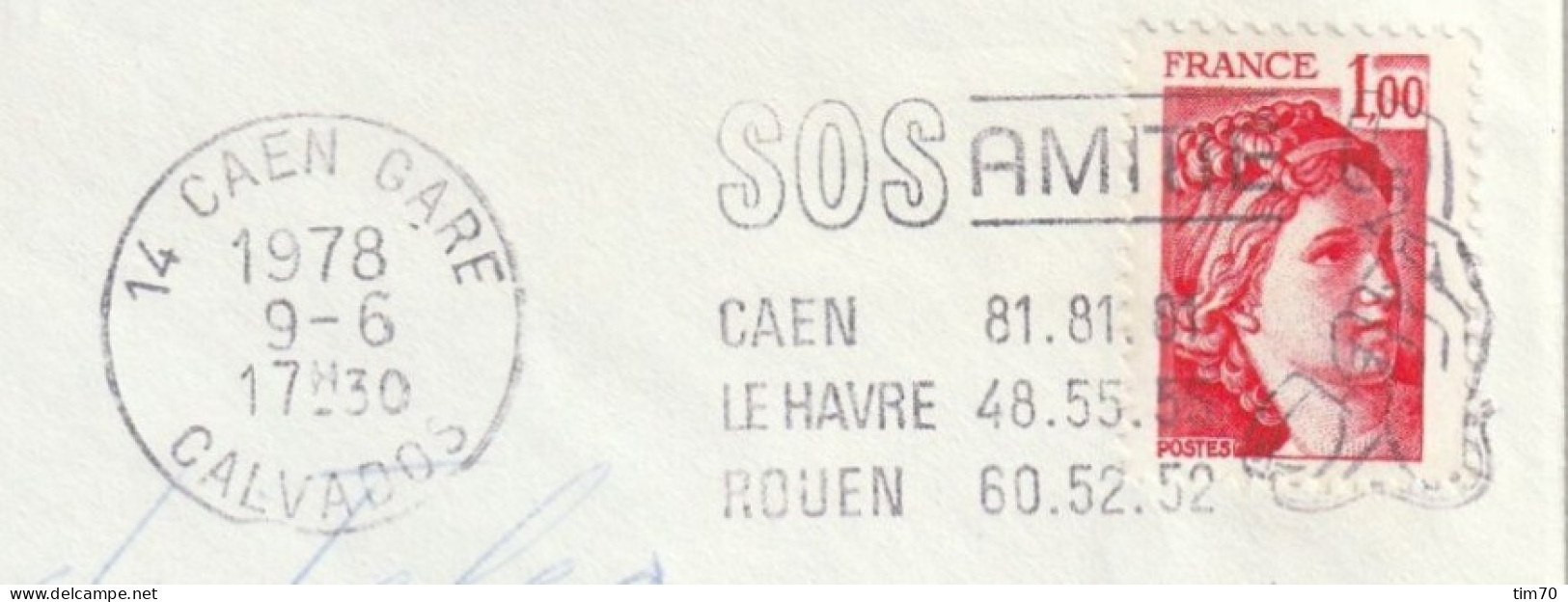 FLAMME  PERMANENTE   14  CAEN  GARE        /  N°  1972 - Maschinenstempel (Werbestempel)