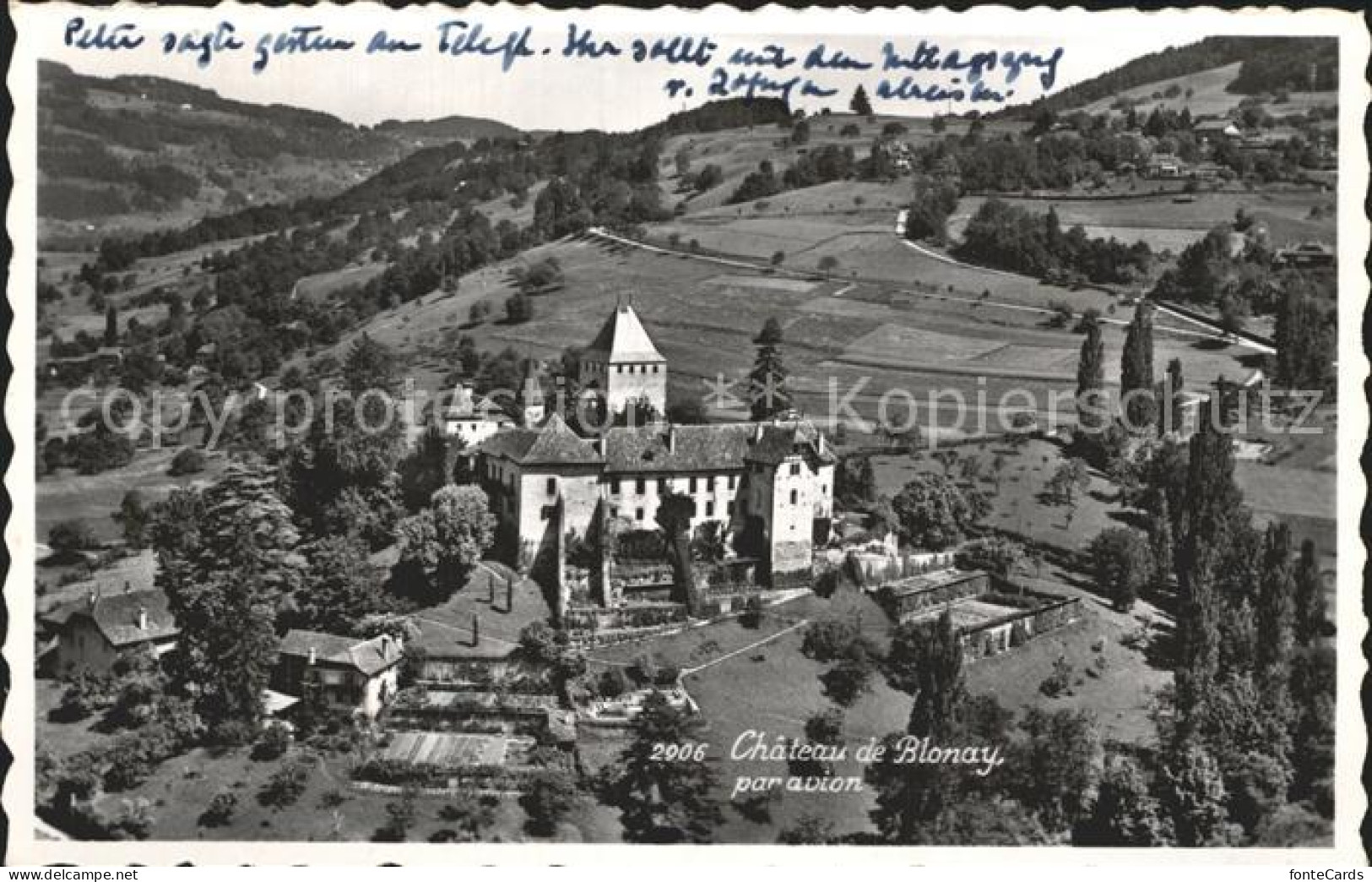 12339131 Blonay Chateau Fliegeraufnahme Blonay - Other & Unclassified