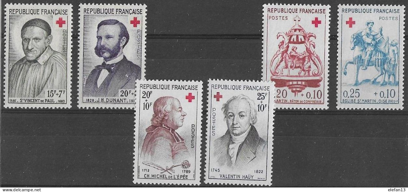 FRANCE Croix Rouge N°1187 Et 1188 ** + 1226 Et 1227 ** + 1278 Et 1279 **   Neufs Sans Charnière MNH - Unused Stamps