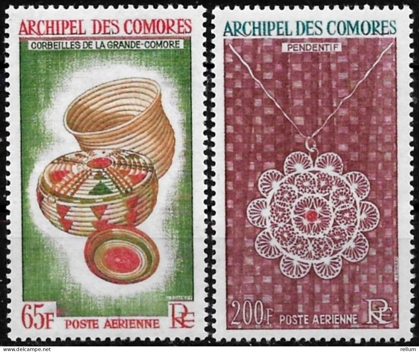 Comores 1963 - Yvert N° PA 8/9 - Michel N° 58/59 ** - Aéreo