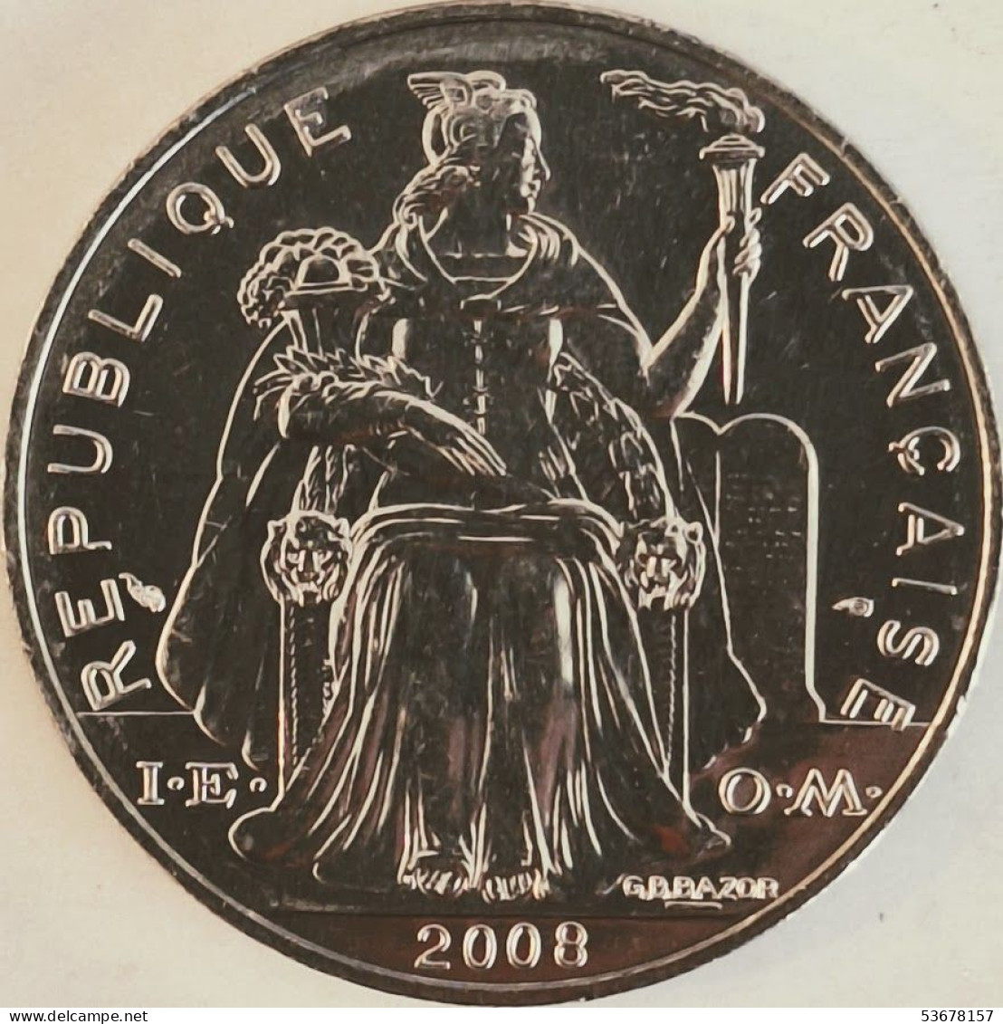 French Polynesia - 5 Francs 2008, KM# 12 (#4412) - French Polynesia