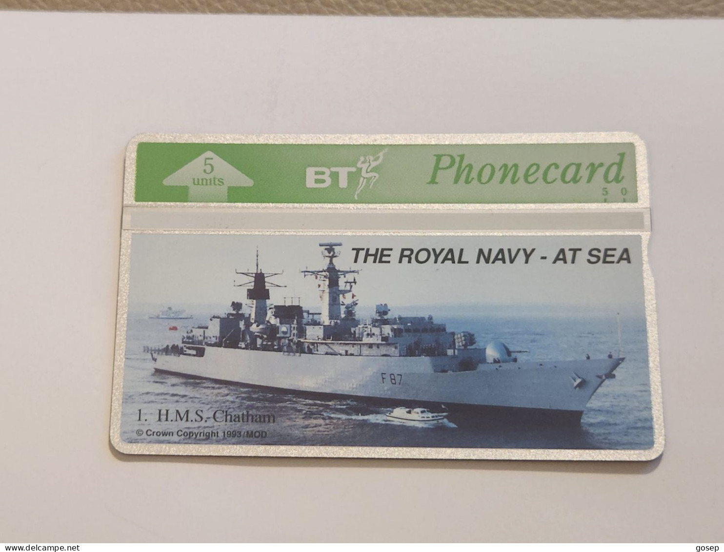 United Kingdom-(BTG-142)-Royal Navy At Sea-(1)-HMS-(155)(5units)(343K79101)(tirage-600)(price Cataloge-15.00£-mint - BT Emissions Générales