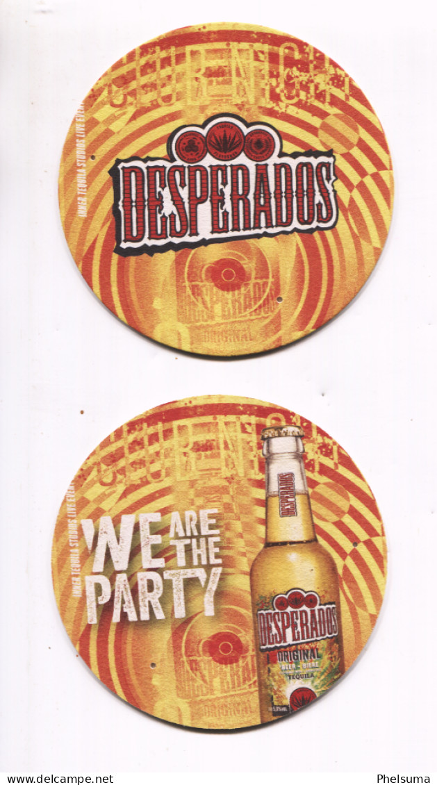 De La REUNION -Sous Bock  Biere DESPERADOS Originale - We Are The Party - Cerveza