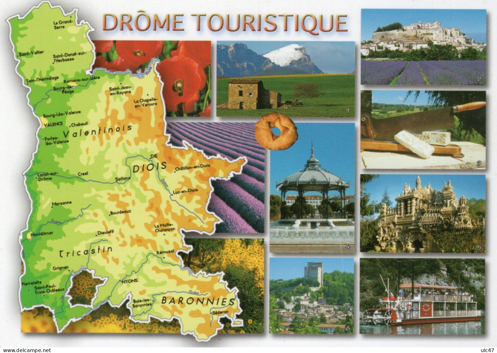 - 26 - DROME TOURISTIQUE - Carte Du Département - Multi Vues - Clichés Rissoan - Quoilin. - Scan Verso - - Sonstige & Ohne Zuordnung