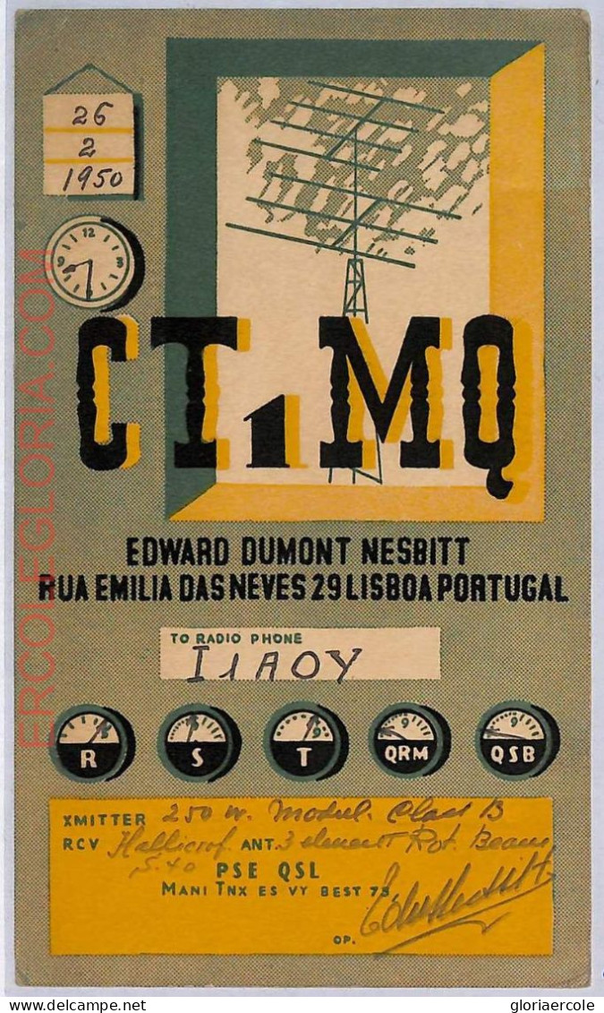 Ad9235 - PORTUGAL - RADIO FREQUENCY CARD  -  1950 - Radio