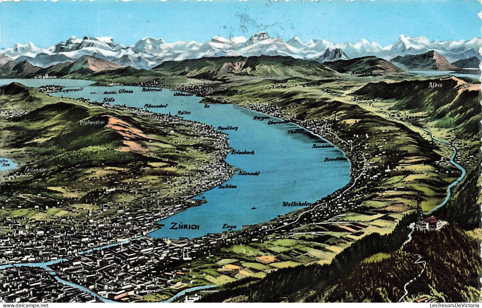 SUISSE - Zurich - Zurichsee - Colorisé - Carte Postale - Zürich