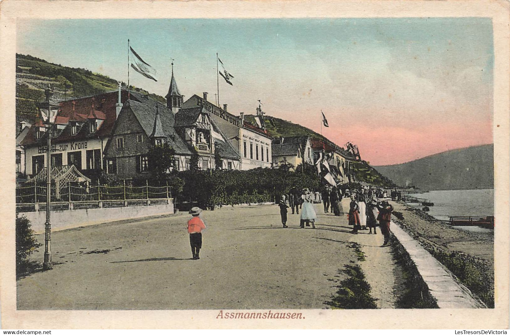 ALLEMAGNE - Assmannshausen - Vue Générale - Animé - Colorisé - Carte Postale Ancienne - Rüdesheim A. Rh.