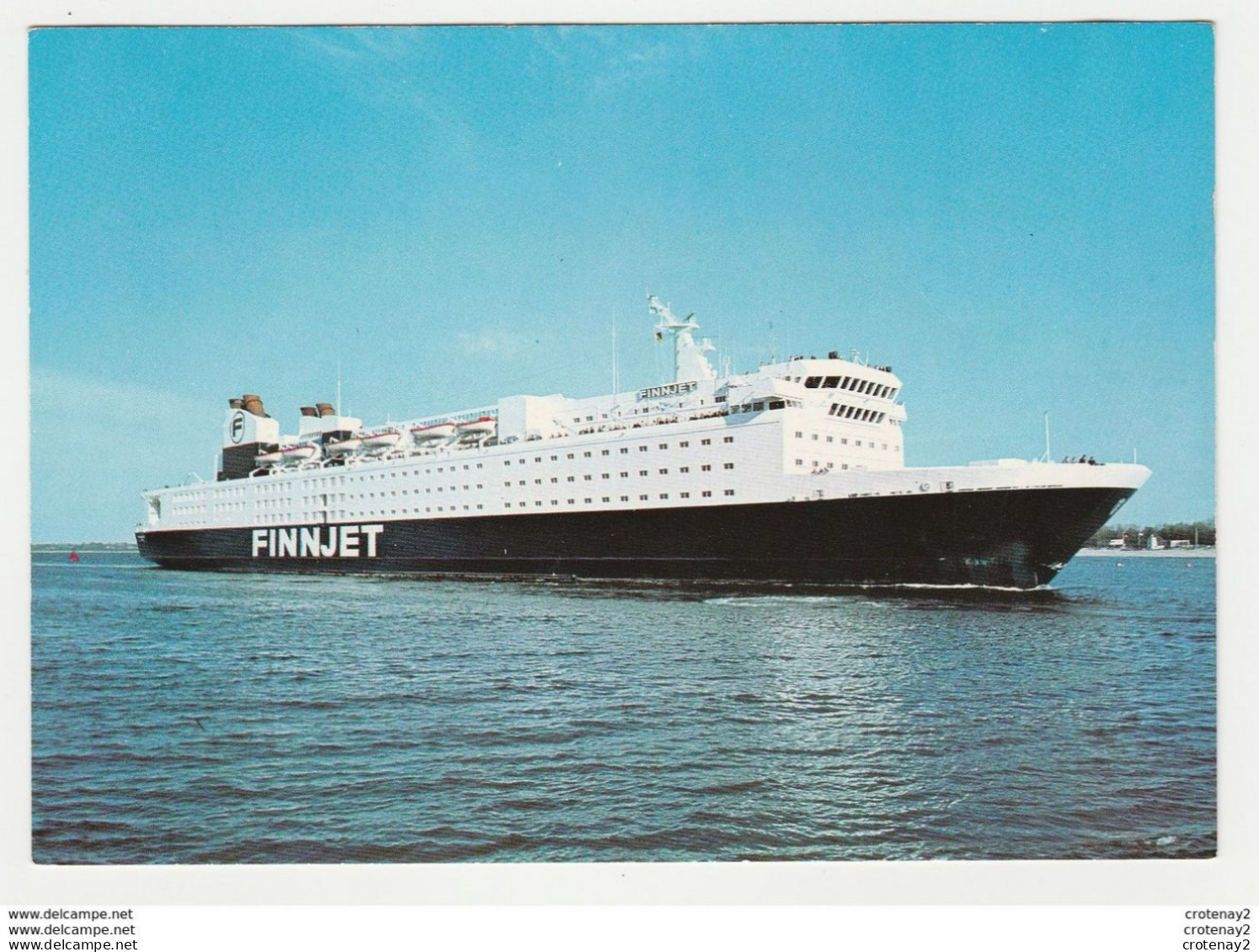 Bateau Ferries FINNJET Ferry Finlande Helsinki Travemunde Maailman Suurin JA Nopein Matkustaja Autolautta VOIR DOS - Fähren