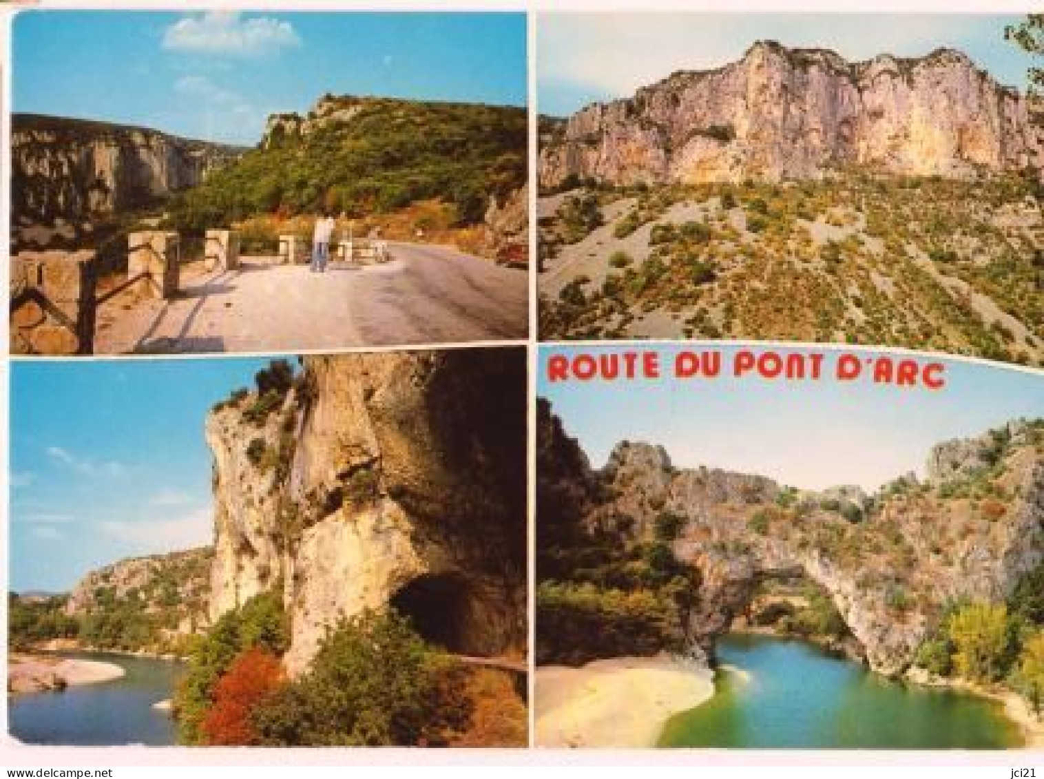 FRANCE - 07 ARDECHE - ROUTE DU PONT D'ARC MULTIVUES (251)_CP500 - Vallon Pont D'Arc