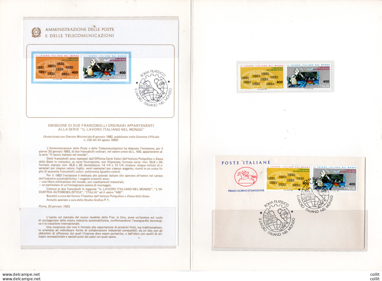 Folder Precursore - Industria Automobilistica 1983 - Abarten Und Kuriositäten