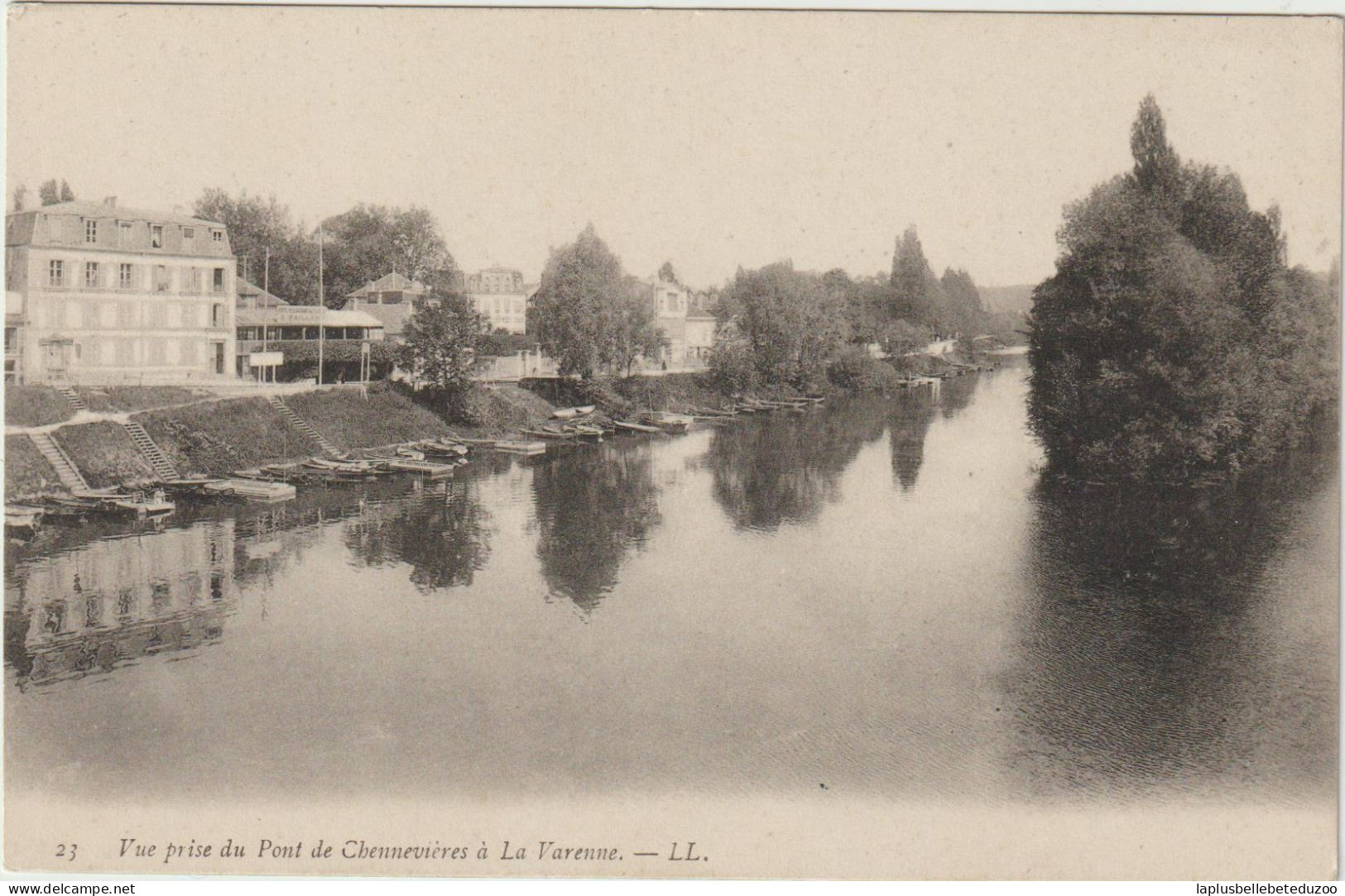 CPA - 94 - CHENNEVIERES Sur MARNE - Vue Prise Du Pont De CHENNEVIERES à LA VARENNE - Pas Courant - Vers 1920 - Chennevieres Sur Marne
