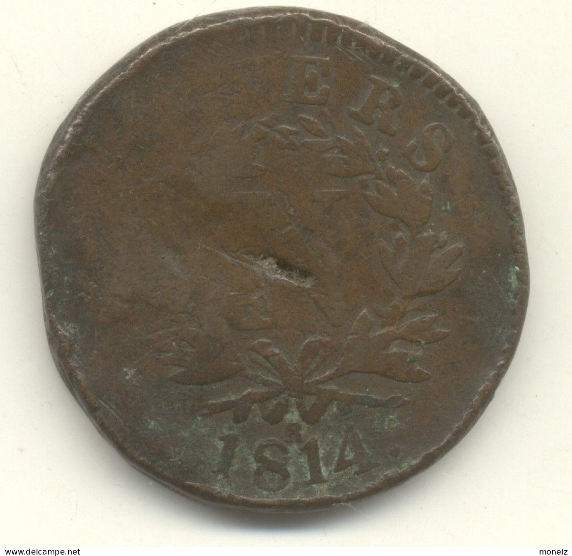 10 Cent - Napoléon 1er - Anvers - Monnaie Obsidionale - 1814 - 1814 Siège D’Anvers