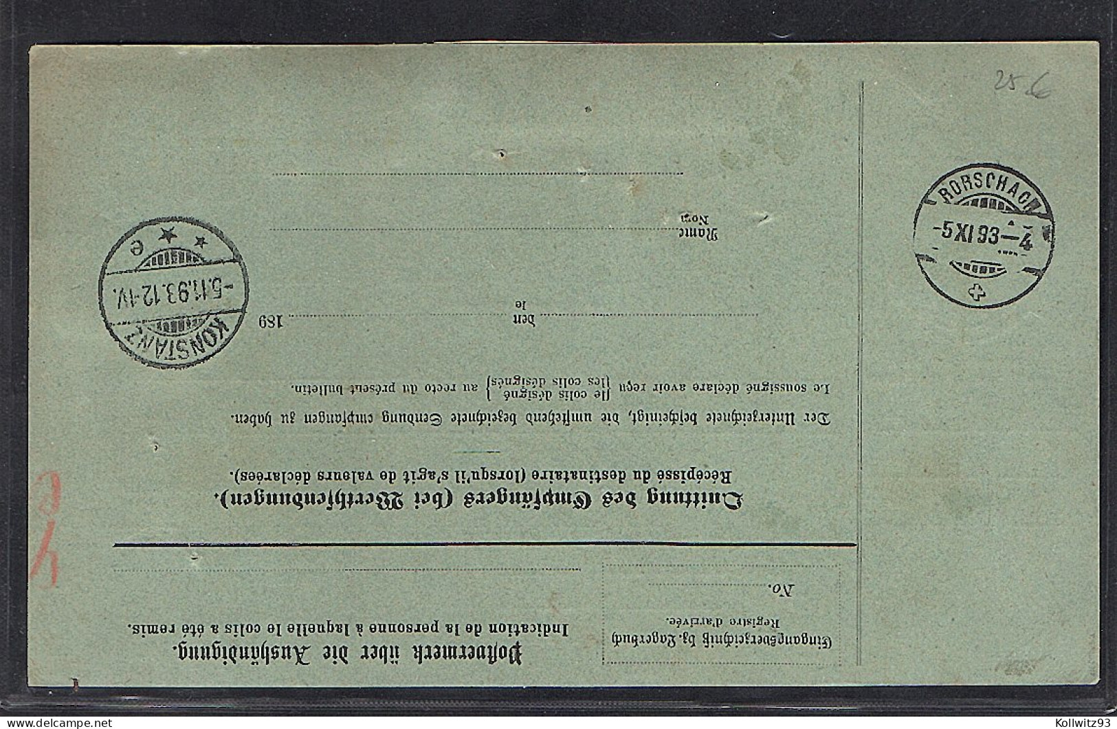 DR., Ausland-Paketkarte Mit 3 Farben Mi.F. Mi.-Nr.45 + 48 + 50 - Otros & Sin Clasificación
