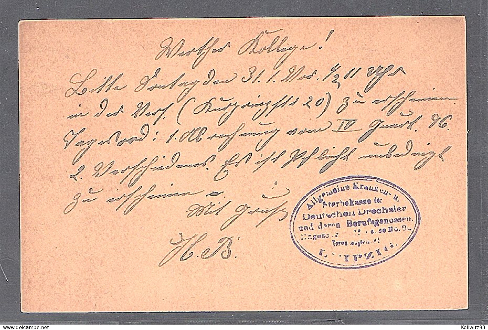 Privatpost, Lipzia Leipzig, 2,5 Pf.,  Ganzsache 1897 Gestempelt. - Private & Lokale Post