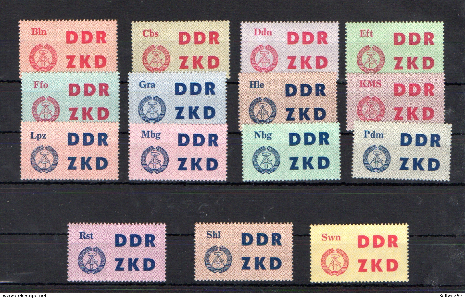 DDR-LKZ-ZKD Mi.-Nr. 1-15 Postfrisch. - Otros & Sin Clasificación