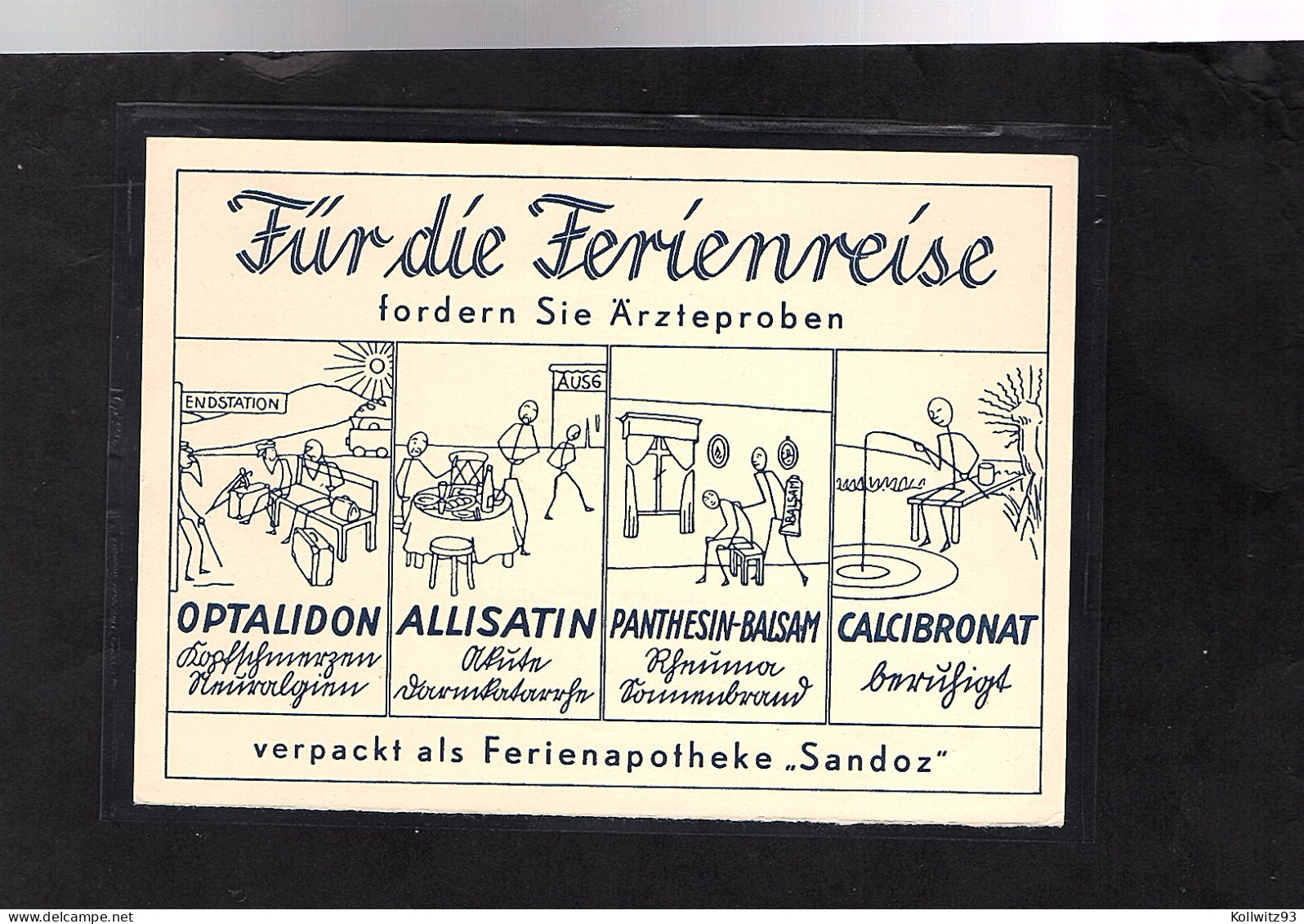 DR. Reklame-Karte, Sandoz A.-G. Nürnberg - Sonstige & Ohne Zuordnung