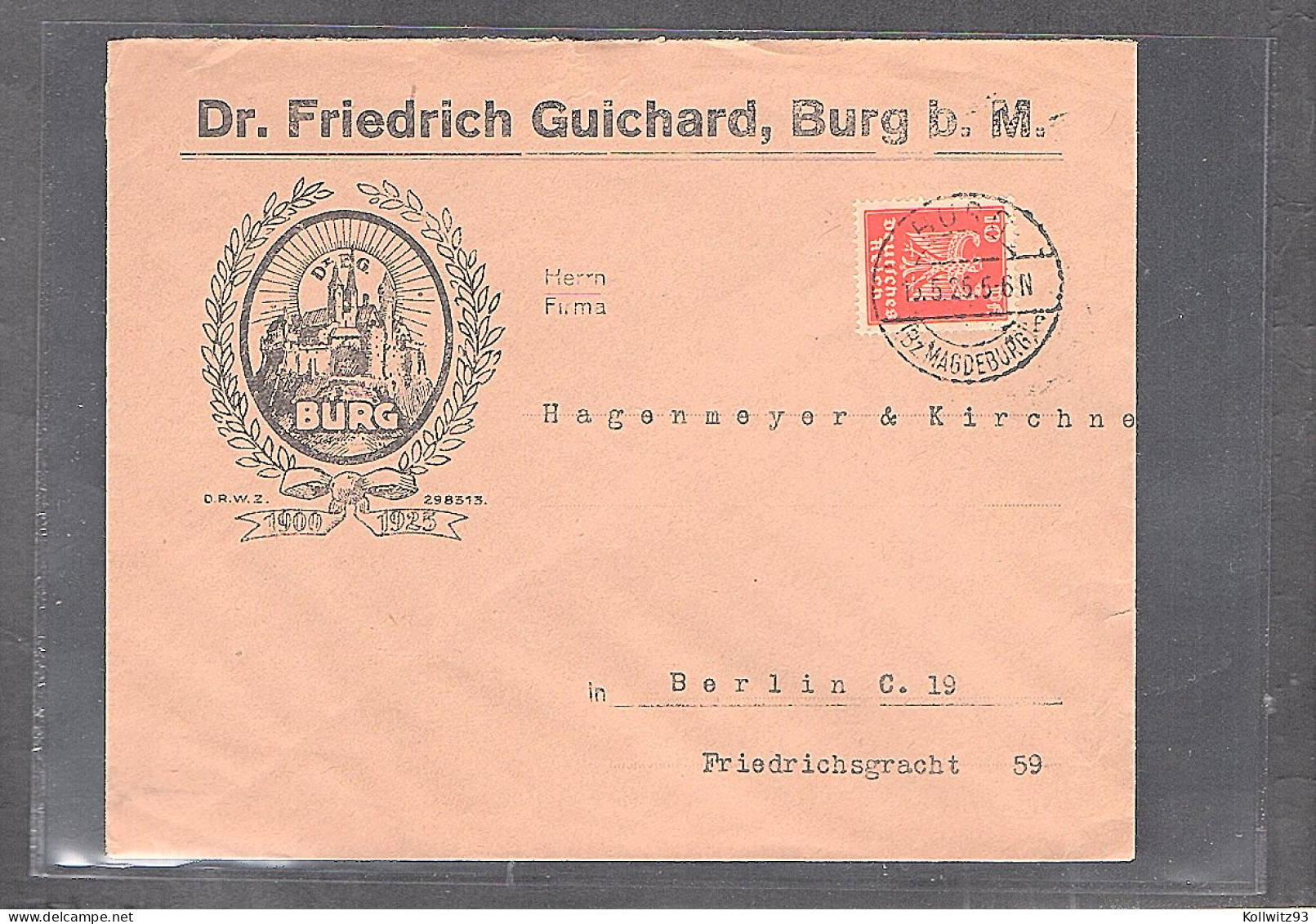 DR. Reklame-Brief, Dr. F. Guichard, Burg. - Altri & Non Classificati