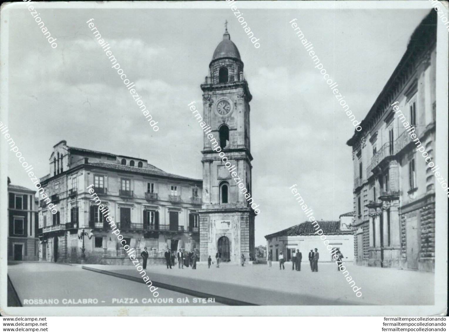 Bh531 Cartolina Rossano Calabro Piazza Cavour Gia' Steri Provincia Di Cosenza - Cosenza