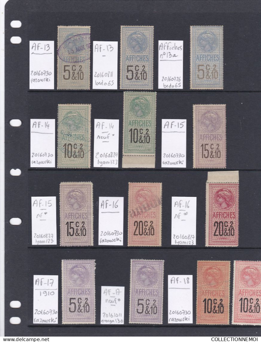 AFFICHES Lot De Timbres Neufs Et Oblitérés ,,,,,,,,,,, 25 Timbres - Marche Da Bollo