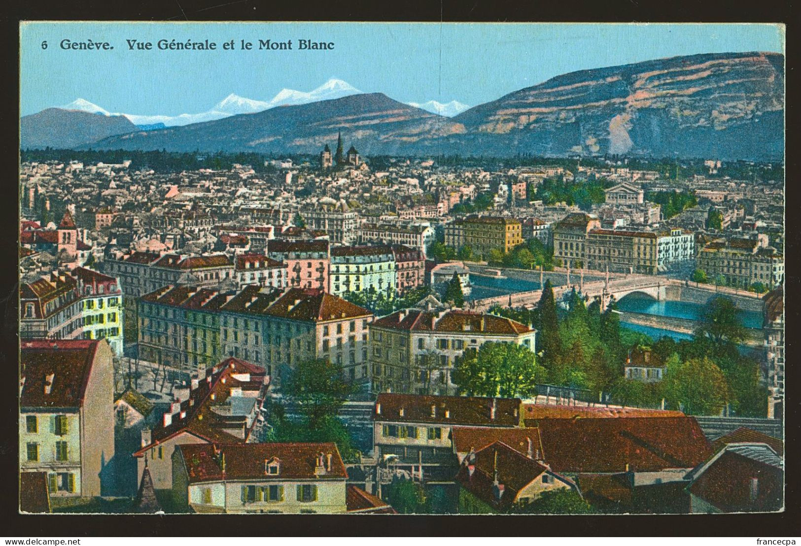 14659 - SUISSE - GENEVE - Vue Générale Et Le Mont-Blanc - Genève