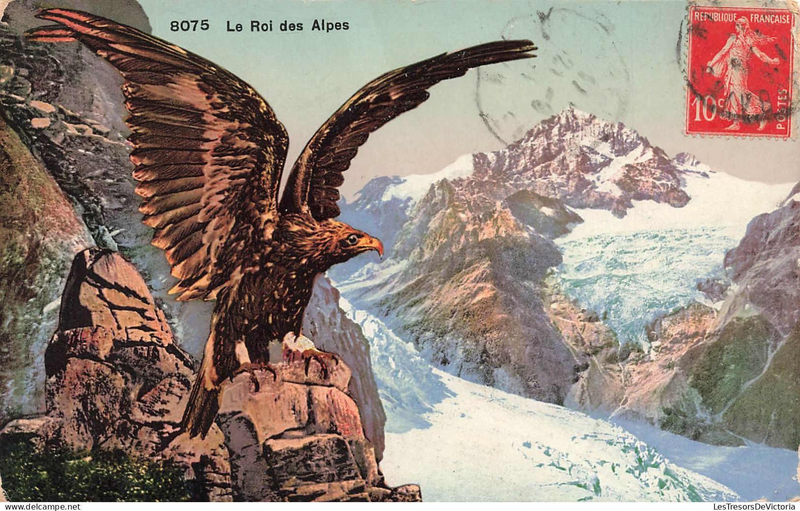 FANTAISIES - Le Roi Des Alpes - Aigle - Neige - Montagnes Enneigées - Carte Postale - Sonstige & Ohne Zuordnung