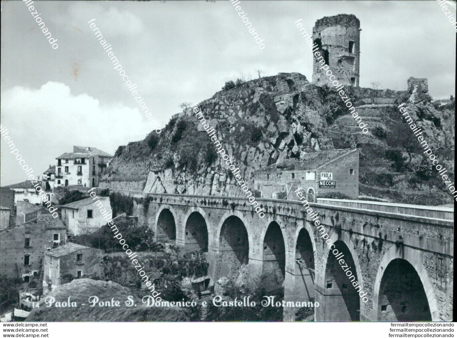 Bi155 Cartolina Paola Ponte S.domenico E Castello Normanno Provincia Di Cosenza - Cosenza