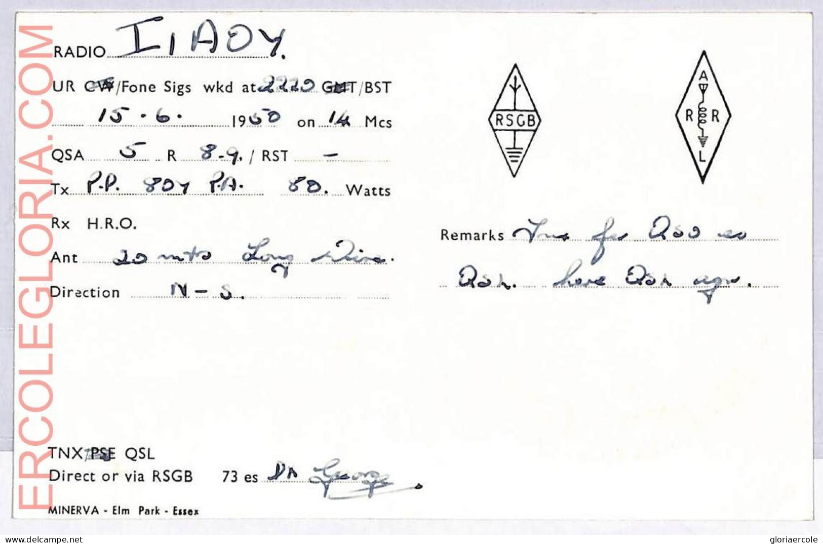 Ad9241 - SCOTLAND - RADIO FREQUENCY CARD  -  1950 - Radio