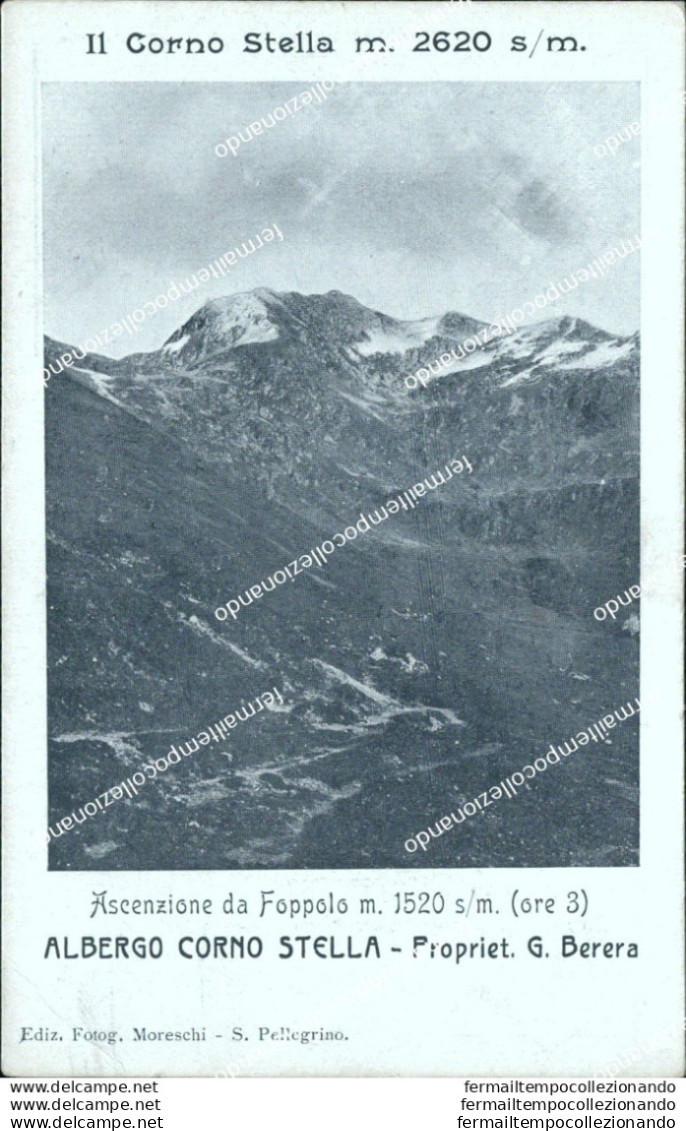 Bs177 Cartolina Il Corno Stella Albergo Corno Stella Ascenzio  Bergamo Lombardia - Bergamo