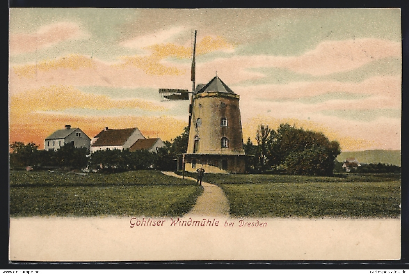 AK Gohlis / Dresden, An Der Gohliser Windmühle  - Dresden